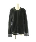コムデギャルソン COMME des GARCONS AD2017 メッシュドッキング長袖Tシャツ フェイクレイヤード S ブラック /MY ■OS