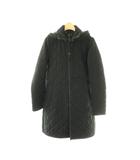 ラベンハム LAVENHAM キルティングフードコート アウター ロング 38 ブラック /DO ■OS