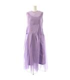 ルシェルブルー LE CIEL BLEU 2点セット Voile Overlay Dress ドレス シアーワンピース ワンピース ロング 36 ラベンダー /DO ■OS
