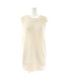 ブラミンク BLAMINK 25SS バックリボンニットベスト プルオーバー シルク リネン 38 アイボリー /CX ■OS