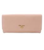 プラダ PRADA サフィアーノ パスケース付き 長財布 レザー ロゴ ピンク 1MH132 /SR ■OH
