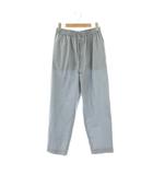 ヒューマンウーマン HUMAN WOMAN 25SS ポプリンストレッチドローストリングテーパードパンツ S グレー /CX ■OS