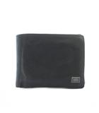 ポーター PORTER 吉田カバン ワンダー WONDER  WALLET 二つ折り財布 小銭入れ札入れ レザー 黒 ブラック 迷彩柄 カモフラ /RI ■OS