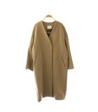 イエナ IENA MANTECOノーカラーコート アウター ロング丈 ワンカラー ウール 40 茶 ブラウン 19020900588030 /BB