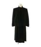 ピエールカルダン Pierre Cardin フォーマル スーツ ジャケット ワンピース セットアップ 7A3 ブラック /DF ■OS