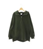 チャンピオン CHAMPION パーカー ハーフジップ 長袖 M グリーン /HK ■OS