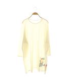 刺繍オーバーサイズチュニックワンピース リネン混 M アイボリー マルチカラー /ES ■OS