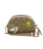 コーチ COACH × PEANUTS SNOOPY ショルダーバッグ シグネチャー柄 ベージュ マルチカラー C4238 /MI ■OS