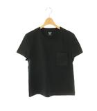 エルメス HERMES T-SHIRT DROIT POCHE BRODEE モザイク刺繍Tシャツ カットソー 40 黒 /CX ■OS
