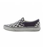 バンズ VANS チェッカー スリッポン 23.5cm 紫 パープル 白 ホワイト /SR