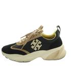 トリーバーチ TORY BURCH GOOD LUCK TRAINER スニーカー シューズ 6.5M 23.5cm 黒 ベージュ 13095 /MI ■OS