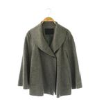 ショートコート ウール アンゴラ混 M グレー ショールカラー 長袖 無地 /OK ■OS