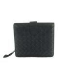 ボッテガヴェネタ BOTTEGA VENETA イントレチャート 財布 二つ折り 小銭入れ レザー 黒 /MI ■OS ■OH