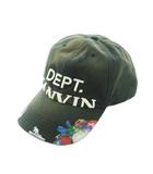 ランバン LANVIN × GALLERY DEPT キャップ 帽子 ペイント 色褪せ加工 ロゴ刺繍 黒 マルチカラー /MI ■OS ユニセックス
