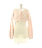 ダーリッチ Darich 26SS ケーブルニットソーセットミニワンピース カーディガン セットアップ F ピンク オフホワイト /ES ■OS