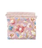 フェイラー FEILER ラブリーミー 巾着 ポーチ ピンク 花柄 ストライプ柄 ドローストリング /RI ■OS