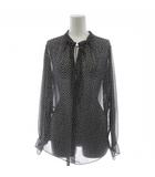 イエナ IENA シャツ ブラウス 黒 ブラック ドット フリル /AZ