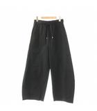 リヴドロワ RIVE DROITE 25SS ドロストカーブパンツ ワイドパンツ 36 ブラック /ES ■OS