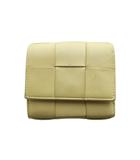 ボッテガヴェネタ BOTTEGA VENETA マキシイントレチャート カセット 三つ折りファスナーウォレット 財布 レザー ベージュ /SS ■OS ■OH