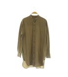 Brun ロングシャツ 長袖 チュニック バンドカラー ブラウン /MY ■OS