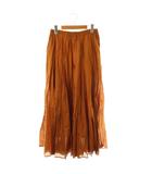 イエナ IENA コットンボイル ギャザーパネル スカート フレアスカート 38 ライトブラウン /DF ■OS