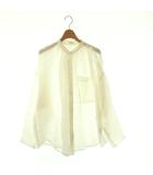 イエナ IENA Linen Gauze オーバーサイズシャツ 長袖 リネン オフホワイト /HK ■OS