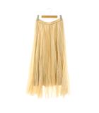 イエナ IENA 24SS ラミープリーツスカート フレア ロング 36 ベージュ /CX ■OS