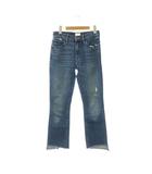 マザー mother INSIDER CROP STEP FRAY デニムパンツ ジーンズ S ブルー ダメージ加工 ステップヘム クロップド丈 /OK ■OS ■SH