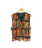 レリアン Leilian 総柄ベスト 9 マルチカラー 黒 ブラック ベージュ /SS ■OS