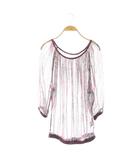 シアーチュニック ワンピース ペイズリー柄 シルク 13 紫 パープル /SS ■OS