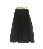 イエナ IENA 24SS タフタギャザースカート ロング フレア 34 ブラック /MY ■OS