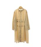 タフタギャザースプリングコート スタンドカラー 36 ベージュ /CX ■OS