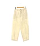 ヒューマンウーマン HUMAN WOMAN 24SS 綿麻パナマストレッチベイカーパンツ M ベージュ 縦切り替え クロップド丈 /OK ■OS