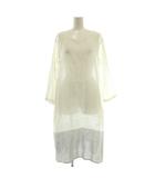 プランテーション plantation リネン ワンピース ひざ丈 M ホワイト /DF ■OS