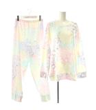 ツモリチサト スリープ tsumori chisato SLEEP 世界のなかま パジャマ セットアップ カットソー パンツ LL ホワイト マルチカラー /ES ■OS
