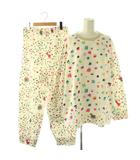 ツモリチサト スリープ tsumori chisato SLEEP 総柄 スウェット パジャマ セットアップ パンツ 長袖 3L 白 マルチカラー /CX ■OS