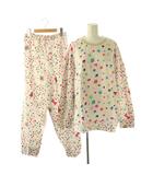 ツモリチサト スリープ tsumori chisato SLEEP 総柄 スウェット パジャマ セットアップ パンツ 長袖 3L ライトピンク マルチカラー /CX ■OS