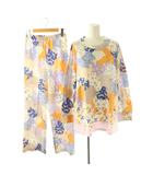 ツモリチサト スリープ tsumori chisato SLEEP ネコ顔パッチワーク パジャマ セットアップ パンツ 長袖 LL オレンジ マルチカラー /CX ■OS