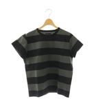 アニエスベー agnes b. ボーダー 半袖 Tシャツ カットソー コットン 3 黒 グレー /CX ■OS