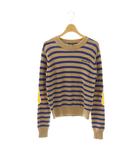 マークジェイコブス MARC JACOBS 25AW ジョイ ボーダー クルーネック セーター ニット プルオーバー フラワーモチーフ カシミヤ混 XS ベージュ 青 黃 /CX ■OS