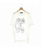 コムデギャルソンオムドゥ COMME des GARCONS HOMME DEUX DF-T011 AD2020 Tシャツ カットソー 半袖 コットン M 白 黒 /NR ■OS