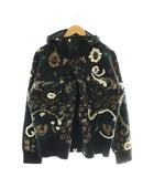 サカイ sacai 25-03766M Floral Jacquard フローラルジャカードニットブルゾン ジャケット ジップアップ アウター ウール 1 黒 紺 マルチカラー /NR ■OS ■AD