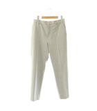 自由区 オンワード樫山 ストライプ スラックスパンツ M ライトグレー /OK ■OS