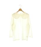 ヨリ yori スカラップカラーロンTee ロンT カットソー F 白 /CX ■OS