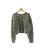 イエナ IENA パールツキケーブルプルオーバー ニット セーター グレー /ES ■OS