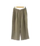 エヴァムエヴァ evam eva linen wool pants ワイドパンツ M モカグレー /ES ■OS