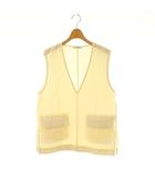 B&Y ユナイテッドアローズ BEAUTY&YOUTH ビューティー&ユース ジャカード Vネック ベスト プルオーバー アイボリー /DF ■OS