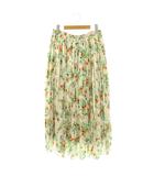 イエナ IENA 花柄 プリーツスカート ロング 38 ライトベージュ /SY ■OS