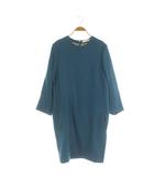 クロエ CHLOE クレープウールワンピース 膝丈 長袖 34 ブルー /MY ■OS