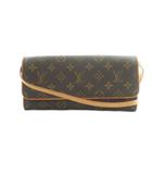 ルイヴィトン LOUIS VUITTON ポシェットツインGM ショルダーバッグ フラップ モノグラム柄 茶 M51852 /MI ■OS ■OH